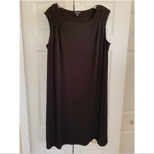 LBD cinched sleeveless knee length dress